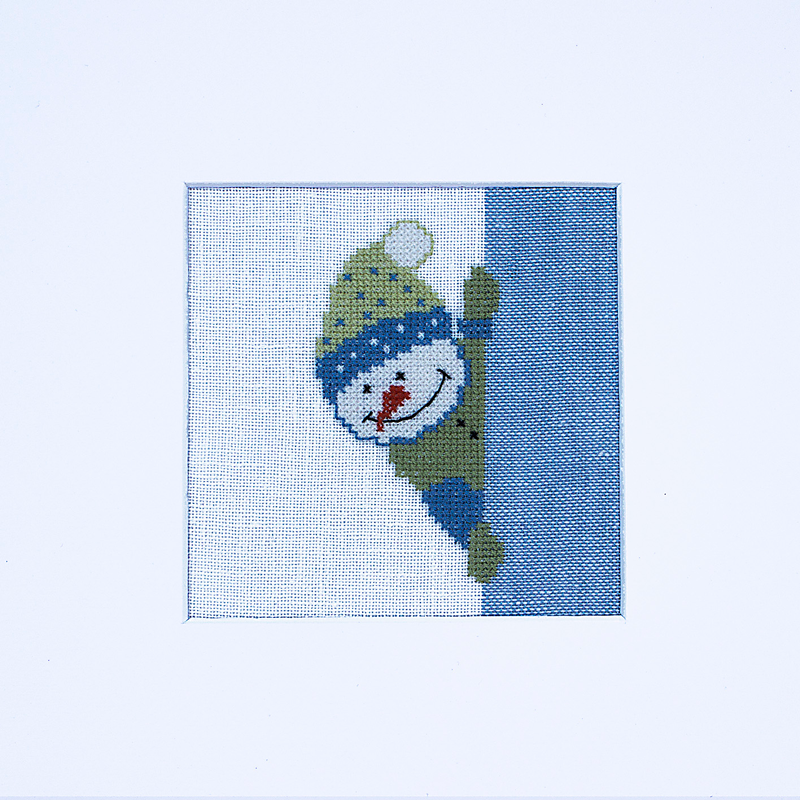 Stickpackung lustiger Schneemann