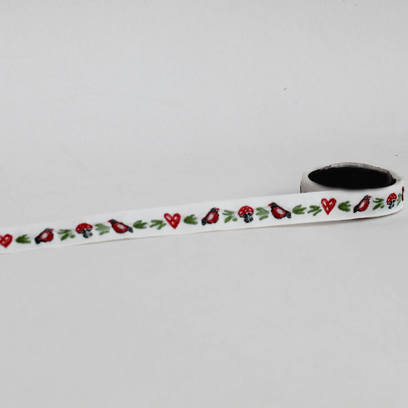 Vogel-Pilz-Herz-Schmuckband
