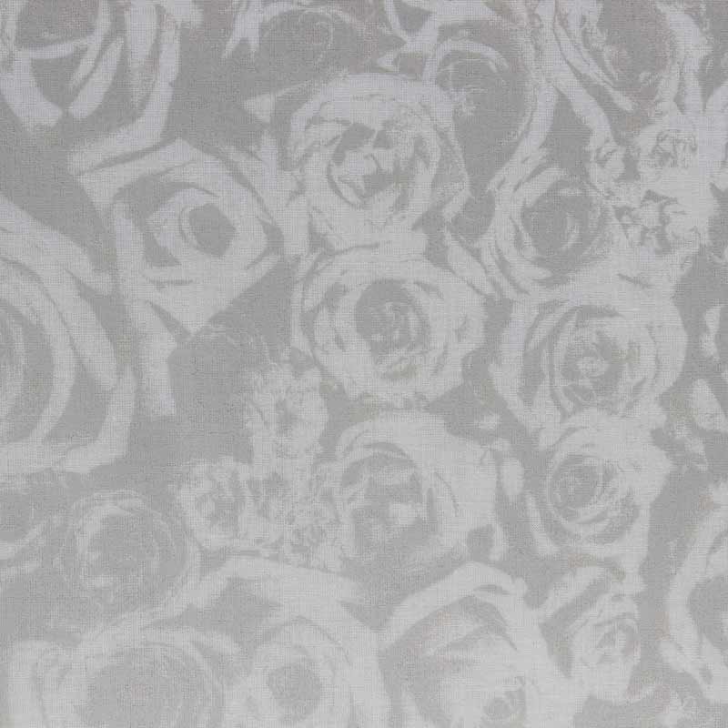 Baumwollstoff Rosengarten natur creme