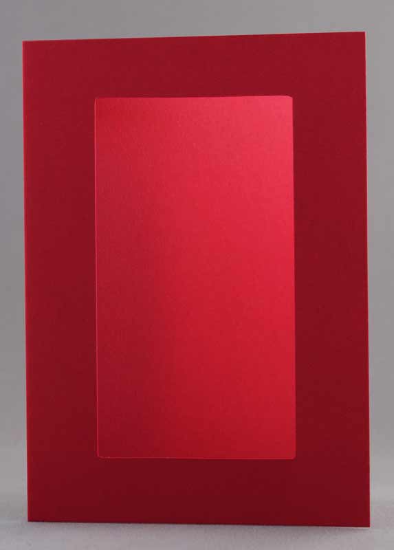 Passepartout-Karte rot