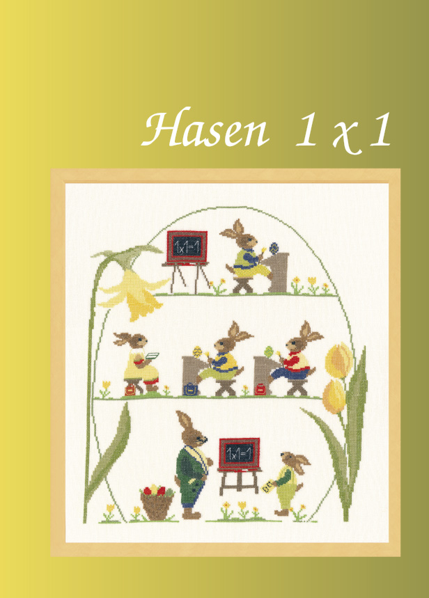 Stickvorlage Hasen 1x1