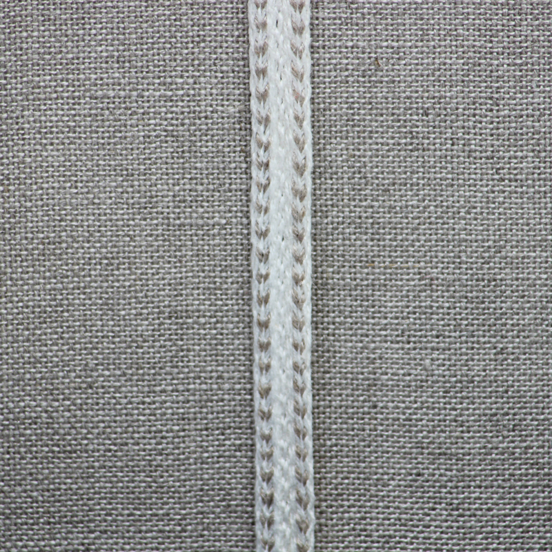 Leinenborte weiß-natur