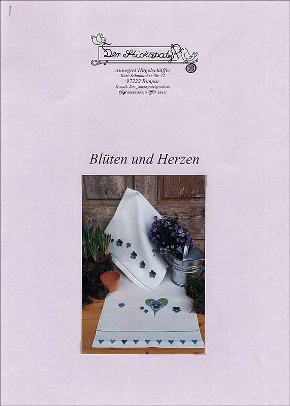 Kreuzstichanleitung BLÜTEN UND HERZEN