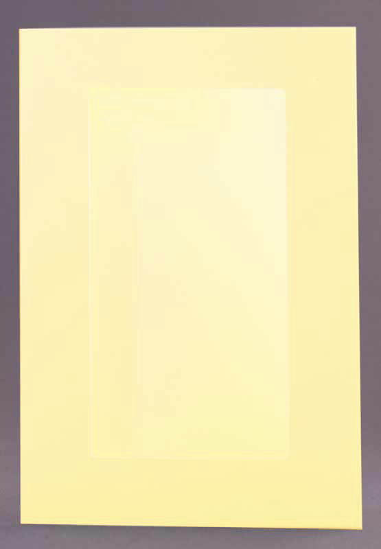 Passepartout-Karte hellgelb