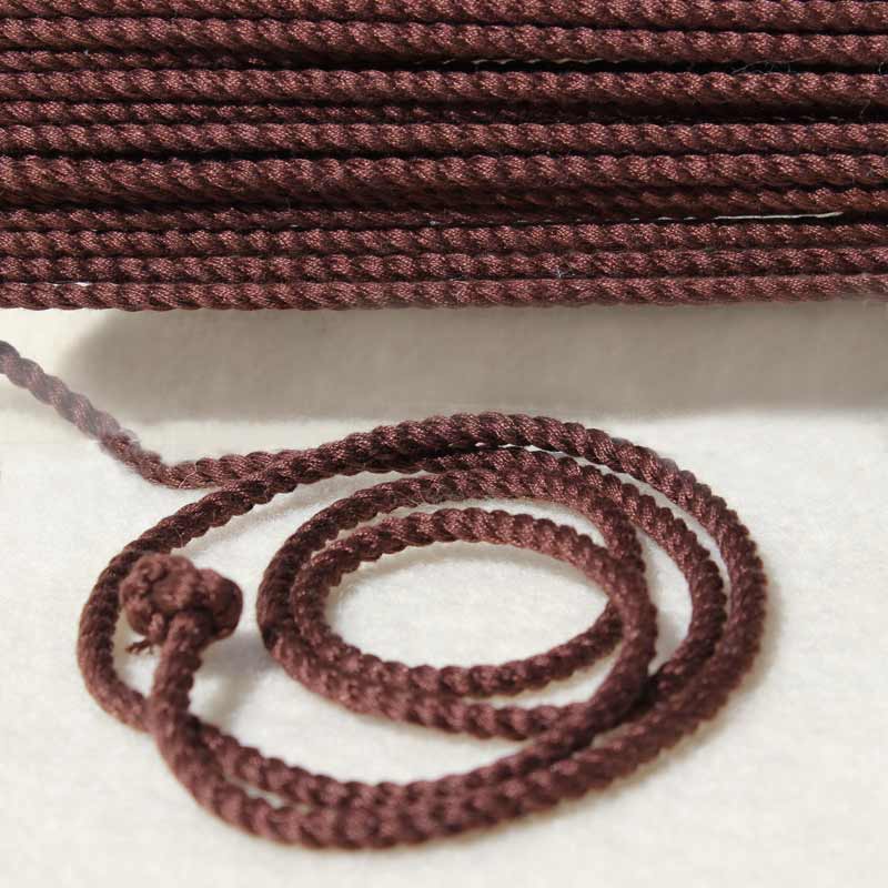 Baumwollkordel dunkelbraun 2mm