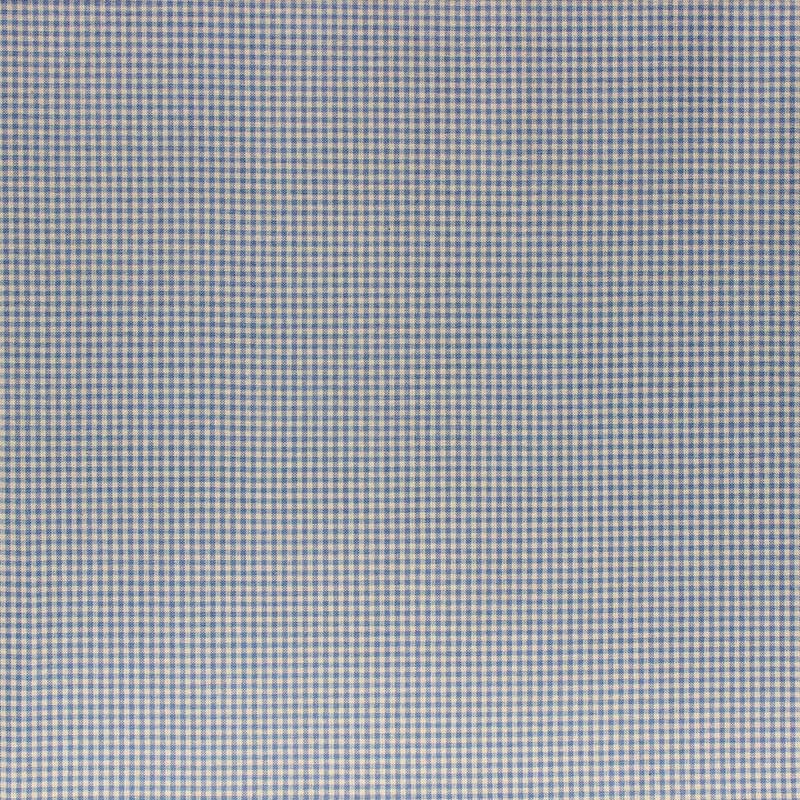 Baumwollstoff kariert blau creme