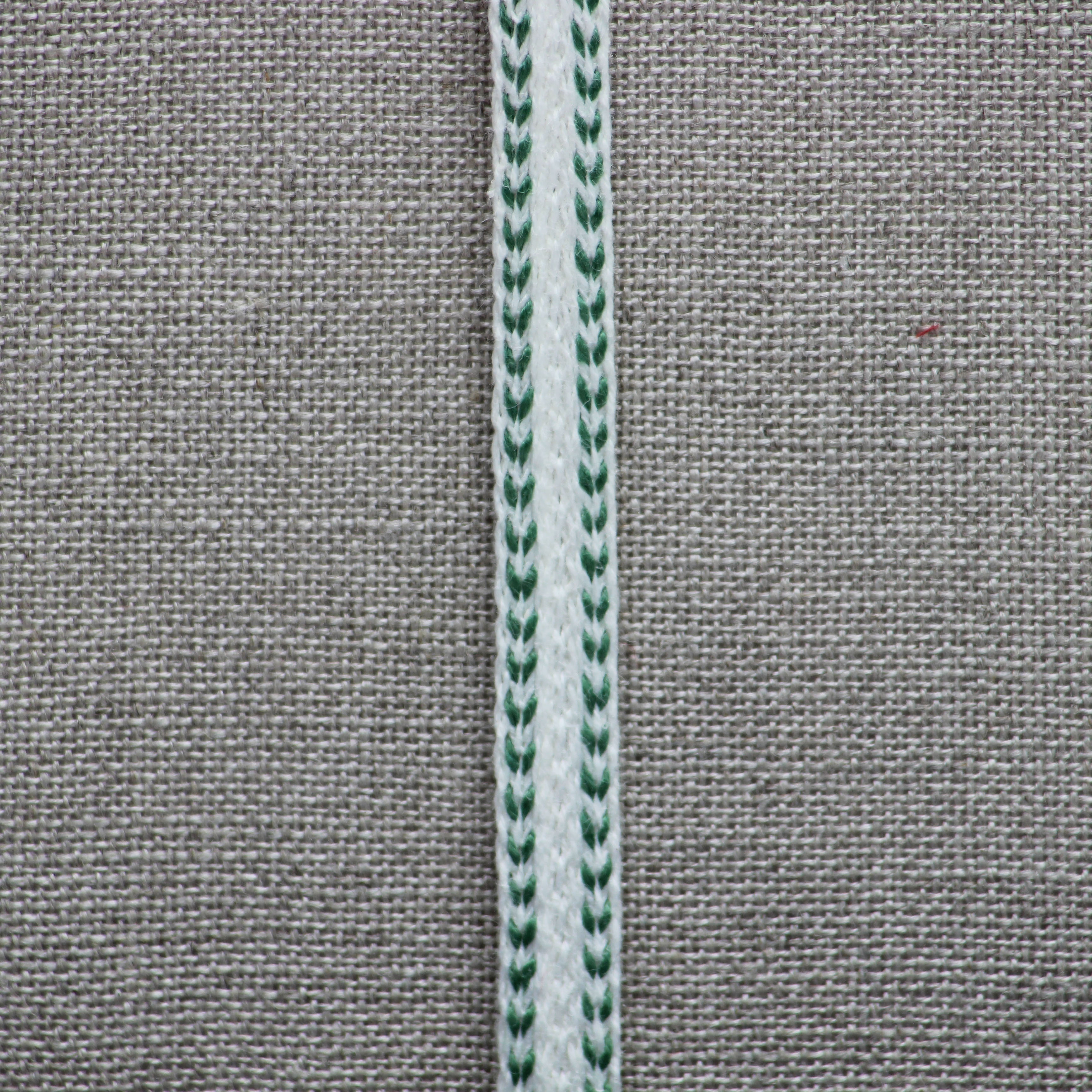 Leinenborte weiß-grün