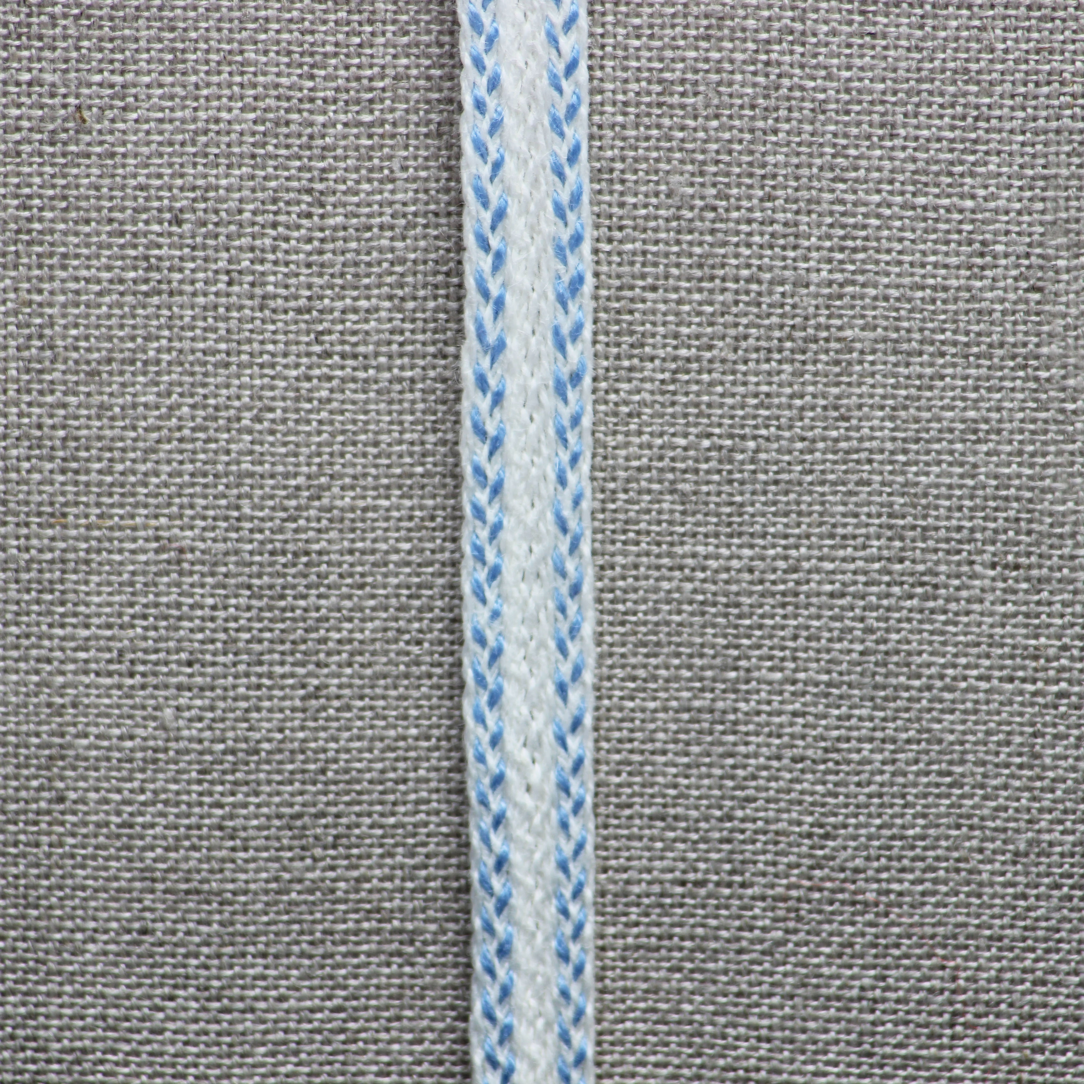 Leinenborte weiß-hellblau