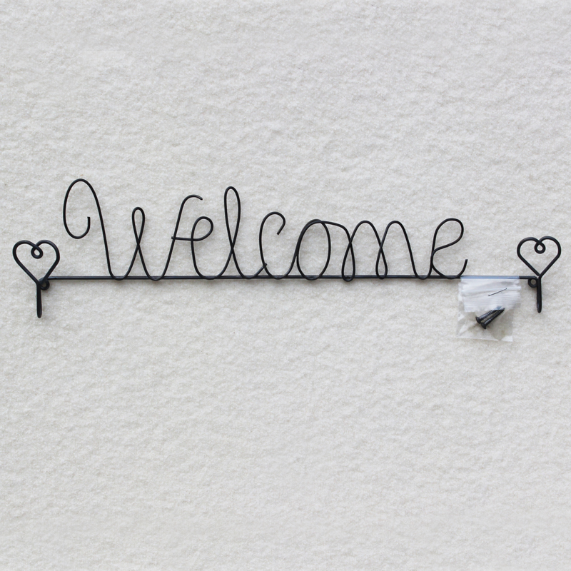 Drahthänger 'Welcome'